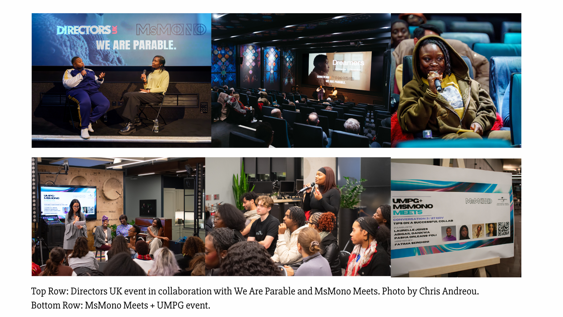 MsMono Meets, Dreamers, Joy, Directors, Event.